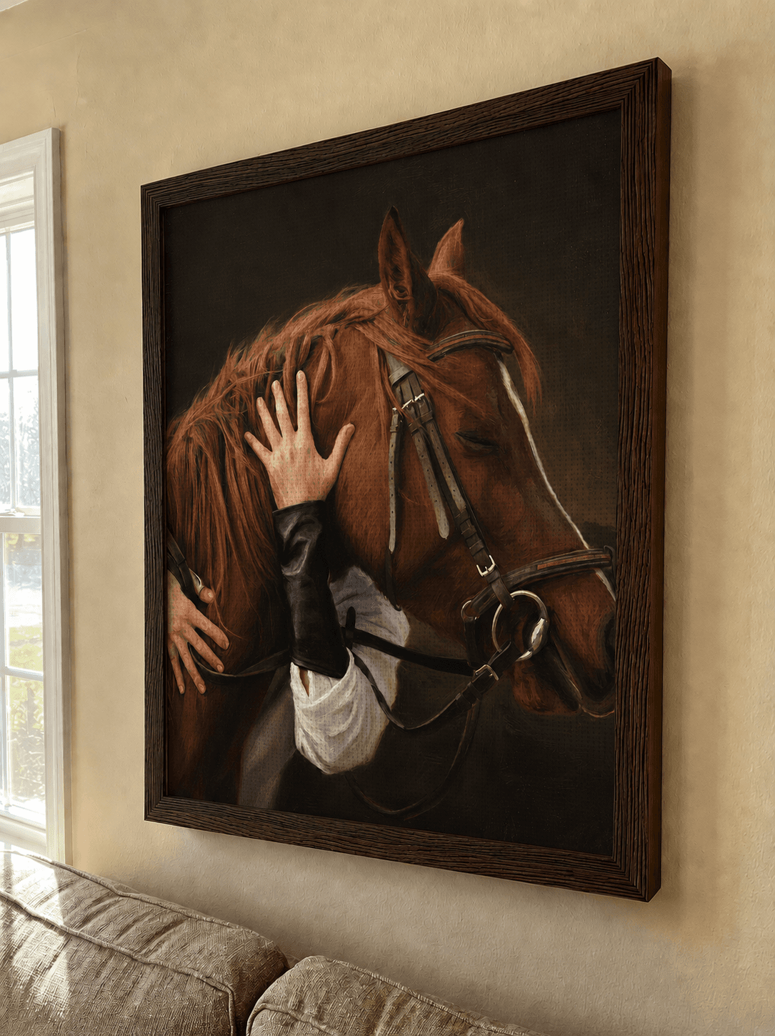horse1, framed on the wall