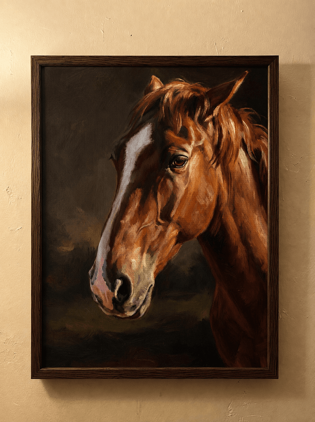 horse2, framed on the wall