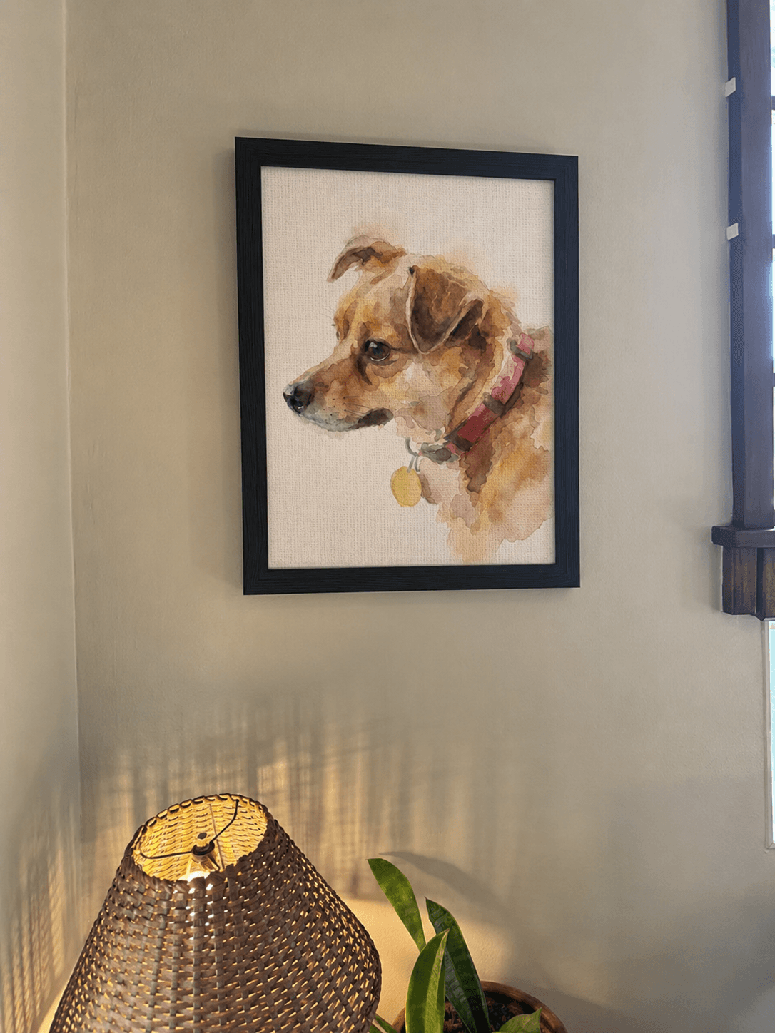 dog2, framed on the wall