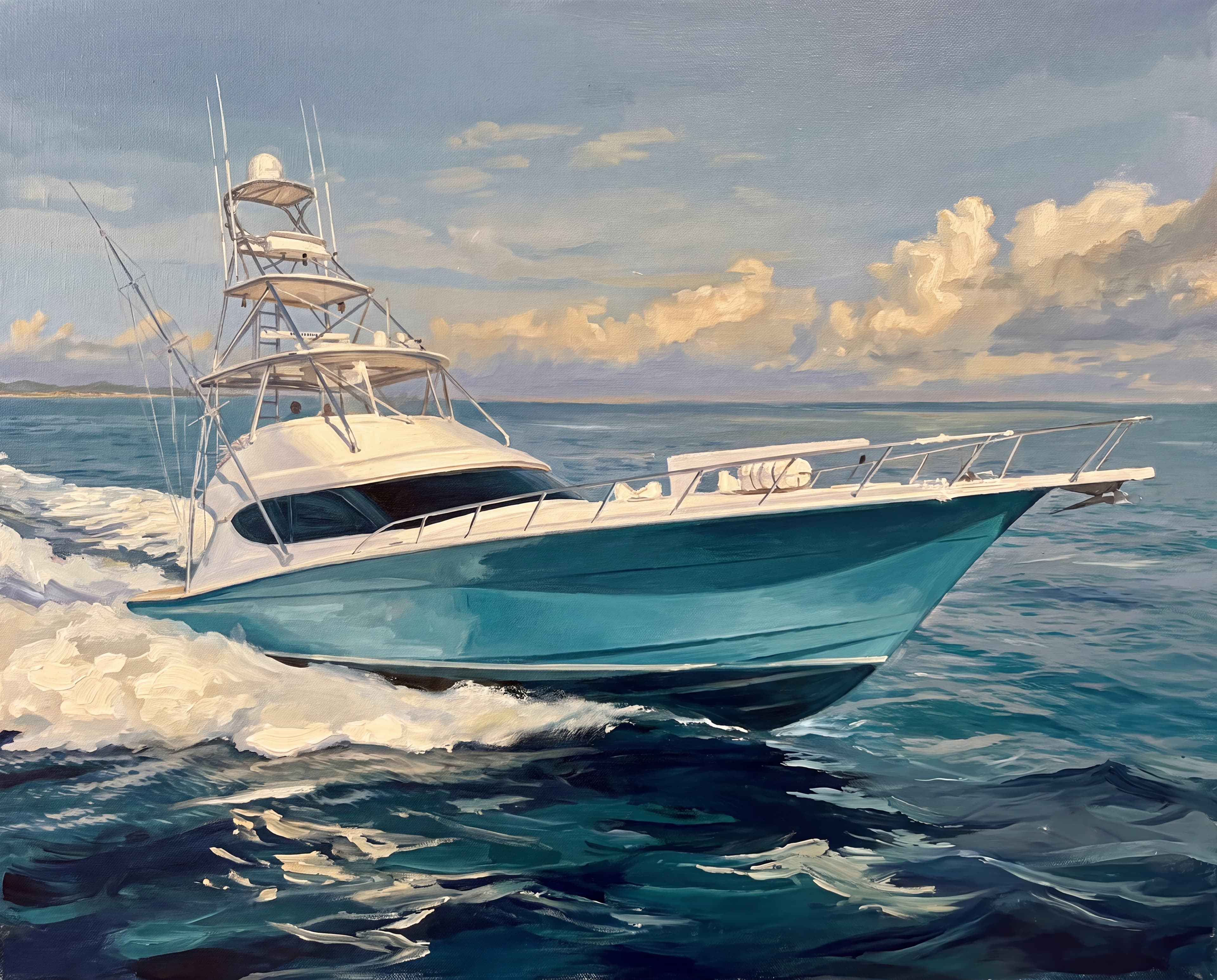 Hatteras 60 Sport, finished artwork