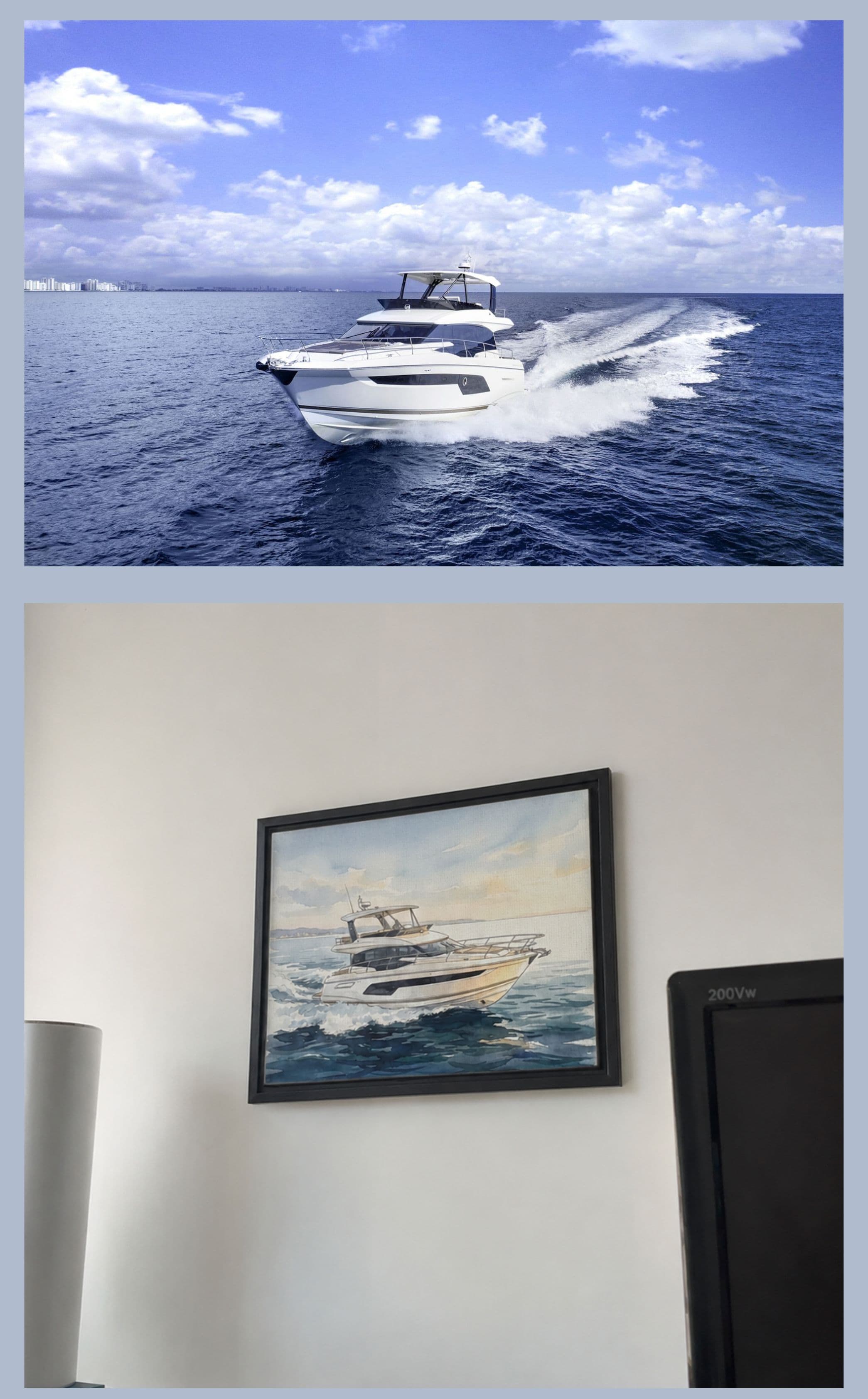 Prestige 520 Fly, before and after