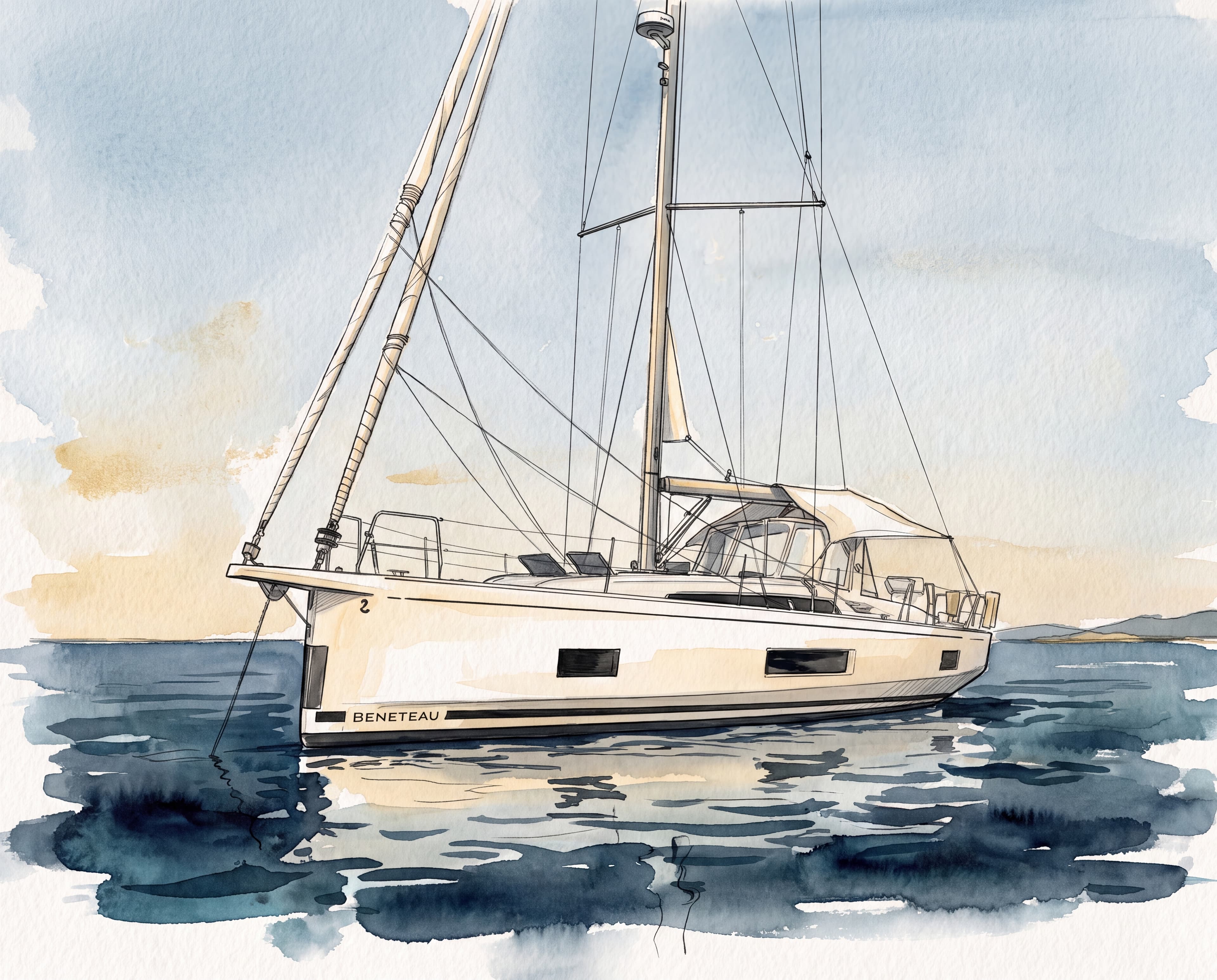 Beneteau Oceanis 46, finished artwork