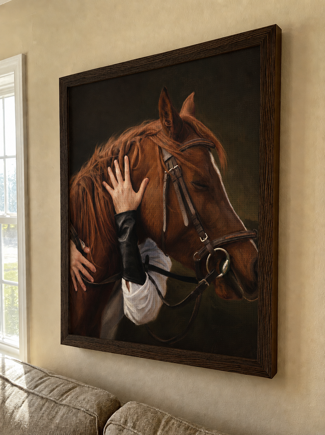 horse1, framed on the wall