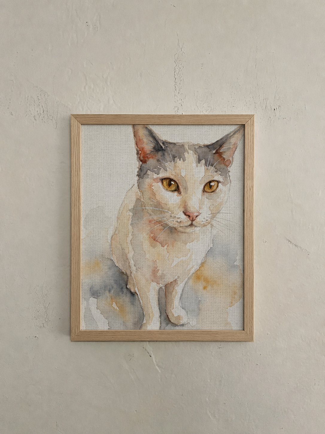 cat3, framed on the wall